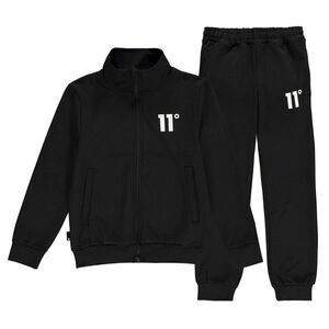 11 Degrees Childrens/Kids Full Zip Long-Sleeved Tracksuit / Black